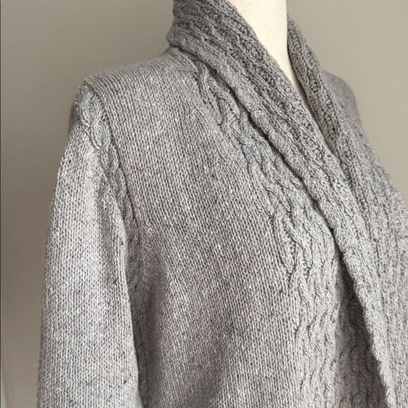 IrelandsEye Dublin Wool Cashmere Silk Cardigan Gray Women’s Made in Ireland Sz.S - Picture 5 of 12